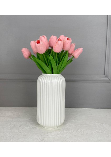Silindir Model Seramik Vazo Krem 22 cm fiyatları