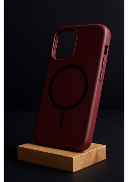 iPhone 16 Pro max Magsafe Uyumlu Vişne Rengi Premium Silikon Kılıf – Tutkunun Rengi Cebinde fiyatları