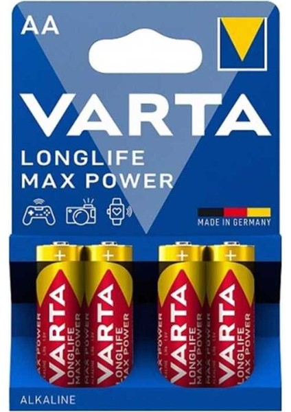 4706LONGLIFE Max Power Alkalin Aa Kalem Pil 4'lü Blister