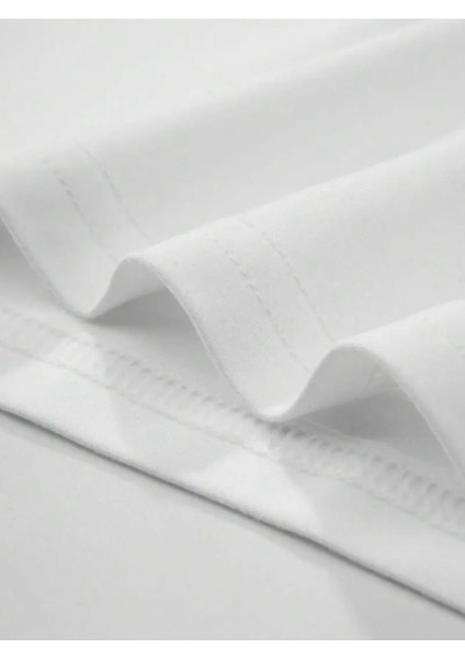 Beyaz Renk Erkek V Yaka T-Shirt Pamuklu Günlük Tişört indirimleri