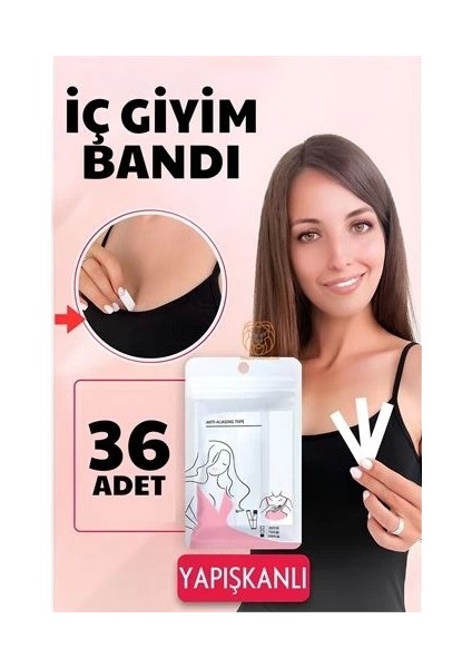 Iç Giyim Bandı Çift Taraflı Yapışkanlı Su Geçirmez 36 Adet