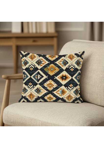 Anadolu Dokulu Renkli Yastık Kılıfı Kare