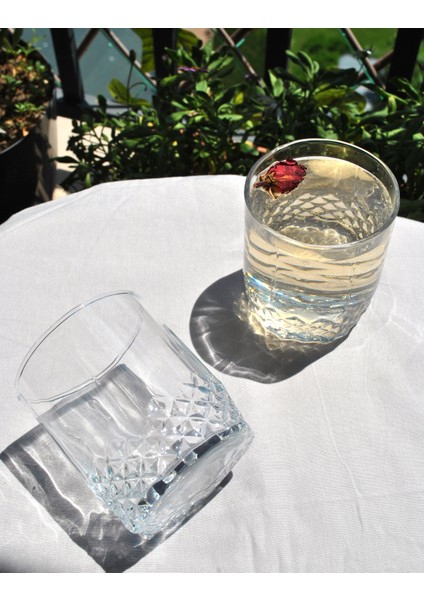 6'lı Cam Meşrubat Bardağı Su Kokteyl Bardak Soğuk Kahve Bardağı 340 Ml-Wave