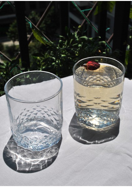 6'lı Cam Meşrubat Bardağı Su Kokteyl Bardak Soğuk Kahve Bardağı 340 Ml-Wave