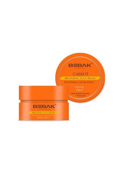 Havuç Özlü Güneş Bakım Kremi – Doğal Bronzluk Destekleyici, 100 ml