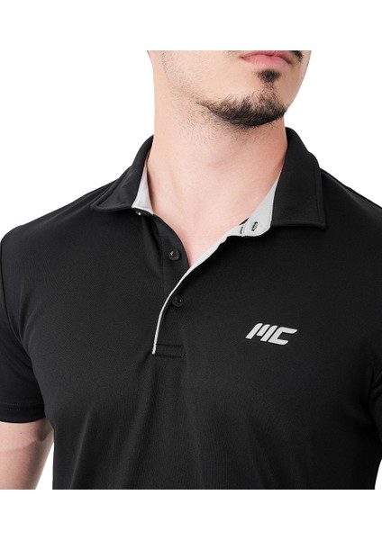 Tech Polo Yaka T-Shirt Siyah fırsatları