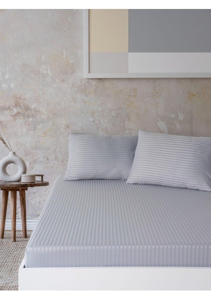 Silindir Pvc Çantalı %100 Pamuk Saten Lastikli Çarşaf Seti