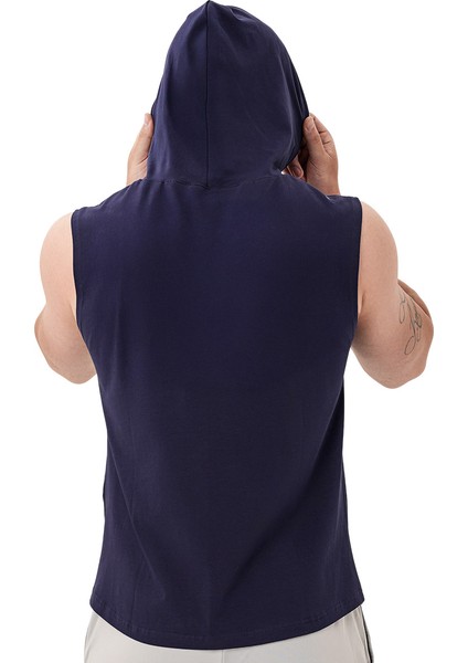 Icon Kapüşonlu Kolsuz T-Shirt Lacivert fiyatları