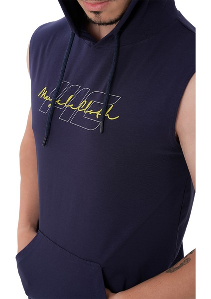 Icon Kapüşonlu Kolsuz T-Shirt Lacivert fırsatları