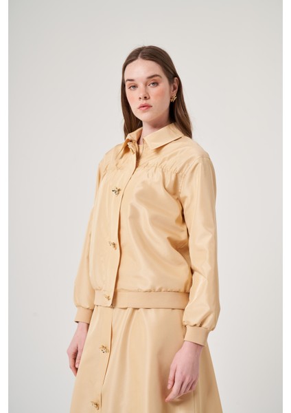 OE25Y939638 Omelya Tafta Bomber Ceket modelleri