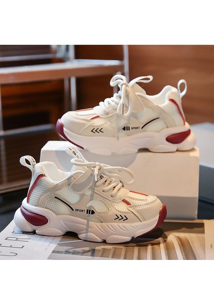Junisteps Yüksek Taban Rahat Moda Günlük Çocuk Spor Ayakkabı - Kırmızı indirimleri