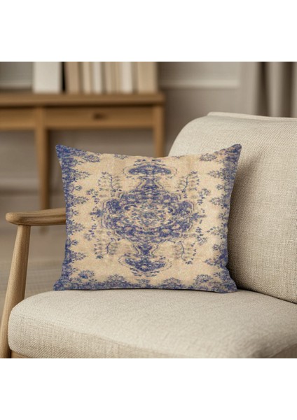 Geleneksel Kilim Desenli Dekoratif Kırlent Kılıfı Kare