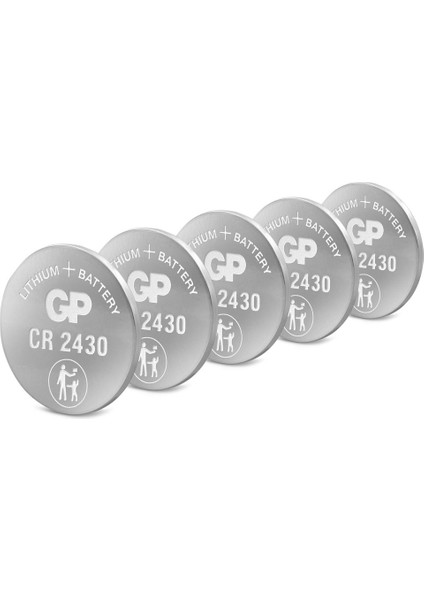CR2430-C5 3V Lityum Düğme Pil 5'li Paket Gp CR2430 Pil 3V Smart Kumandalar Için Kumanda Pili Para Pil
