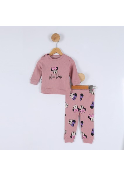 Kız Çocuk 9-24 Ay Minnie Mouse Bisiklet Yaka Kız Takım fiyatları