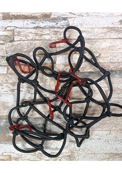 Kask Filesi 40X40 Kırmızı Tokalı