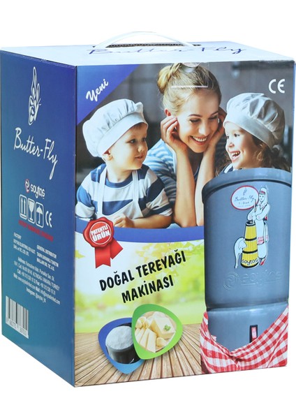 “ Butterfly 5 Litre Ev Tipi Tereyağı Yayık Makinesi – Pprc, Mini Boy”