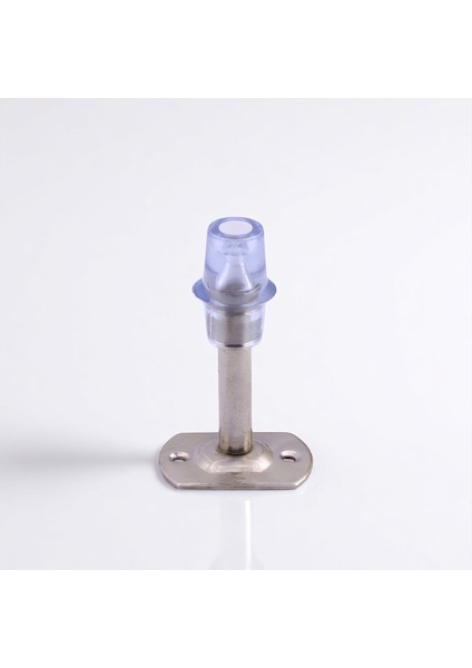 Kapı Stoperi Tamponu Metal Kapı Durdurucu Tutucu Kapı Altı Üstü Stopu Silikonlu Krom 8 cm (5 Adet)