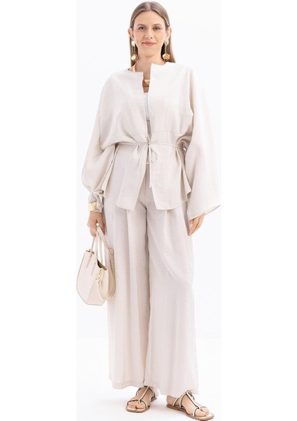 Taş-Belden Bağcıklı Modal Kimono fiyatları