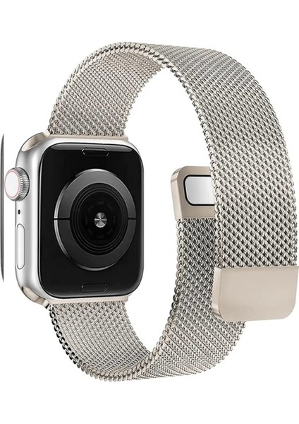 Apple Watch 10 9 8 7 6 Se Ultra Uyumlu 42 44 45 46 49MM Milano Metal Hasır Mıknatıslı Kordon Paslanmaz Çelik modelleri