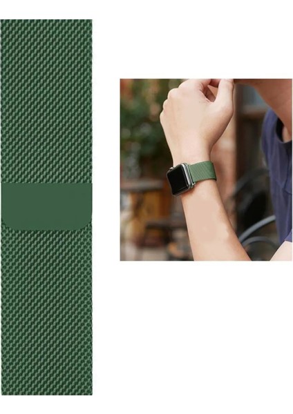 Apple Watch 10 9 8 7 6 Se Ultra Uyumlu 42 44 45 46 49MM Milano Metal Hasır Mıknatıslı Kordon Paslanmaz Çelik modelleri