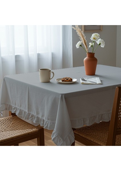 Fırfırlı Ranforce Kumaş Masa Örtüsü fiyatları