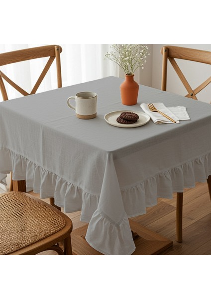 Fırfırlı Ranforce Kumaş Masa Örtüsü modelleri