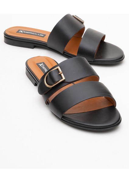 Rc 015 R005 Gerçek Deri Kadın Terlik Siyah fiyatları