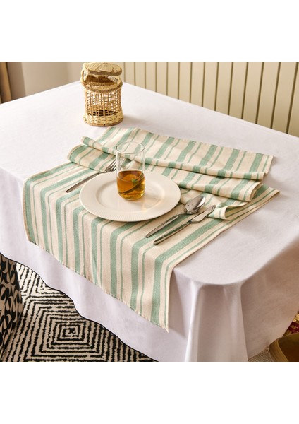 Soft Alno Runner - Ekru / Yeşil - 50X140 cm fiyatları