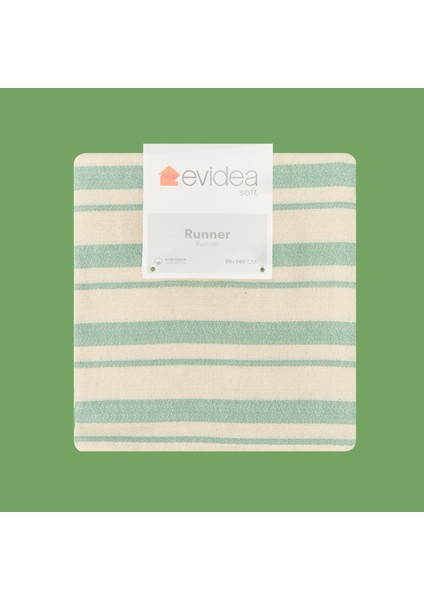 Soft Alno Runner - Ekru / Yeşil - 50X140 cm indirimleri