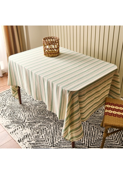 Soft Alno Masa Örtüsü - Ekru / Yeşil - 140X200 cm fiyatları