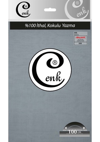 Düz Renk 100 cm Poşetli Yazma - 0301 - 058-İNDİGO