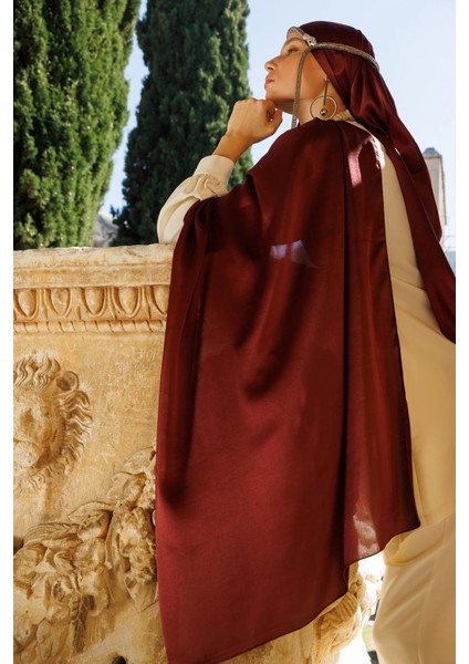Bordo Diamond Aura Şal