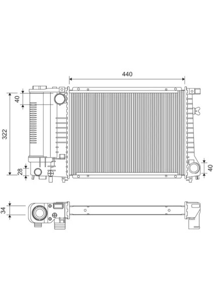 Motor Su Radyatoru Bmw E30 E36 M30 M43 M44 M52 M20 M50