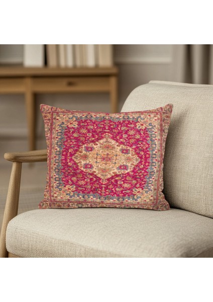 Etnik Desenli Renkli Yastık Kılıfı Kare