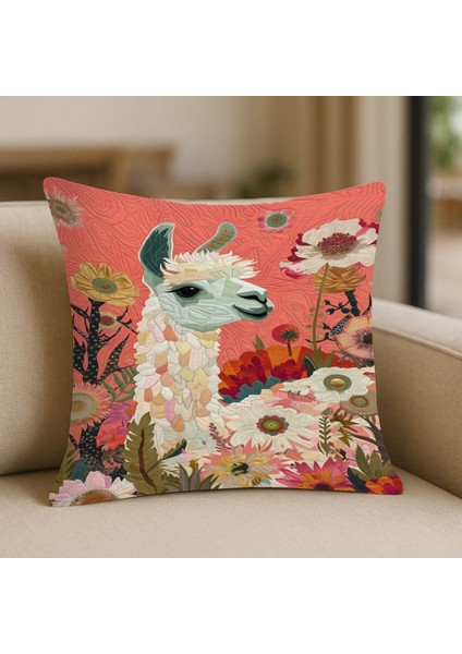 Etnik Tarz Mavi Desenli Kırlent Kılıfı – 43X43 Cm, Çift Taraflı, Fermuarlı, Yıkanabilir