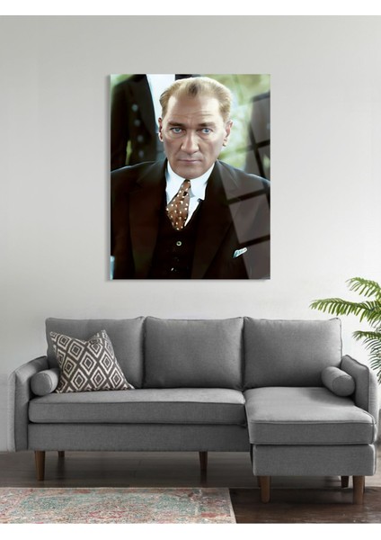 Atatürk Cam Tablo - Cam Tablolar - Atatürk Tablo - Atatürk Portresi - Atatürk Tablosu - ATA070