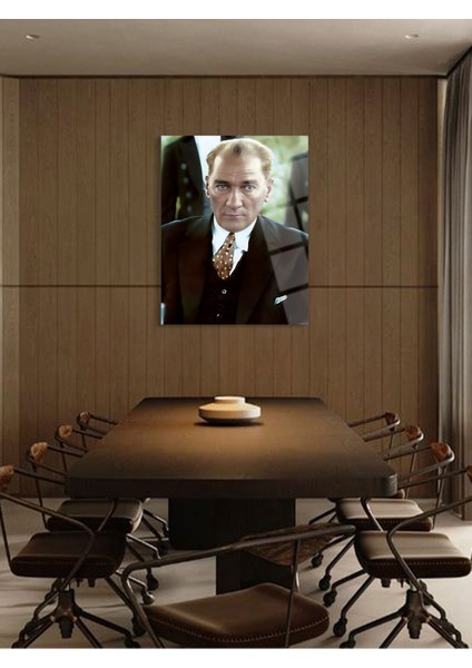 Atatürk Cam Tablo - Cam Tablolar - Atatürk Tablo - Atatürk Portresi - Atatürk Tablosu - ATA070