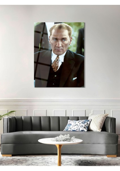 Atatürk Cam Tablo - Cam Tablolar - Atatürk Tablo - Atatürk Portresi - Atatürk Tablosu - ATA070