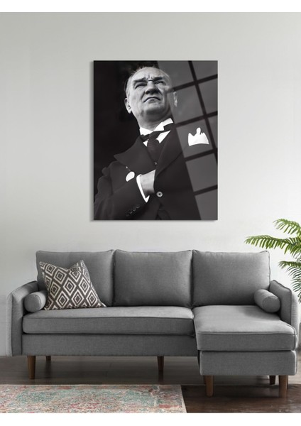 Atatürk Cam Tablo - Cam Tablolar - Atatürk Tablo - Atatürk Portresi - Atatürk Tablosu - ATA032