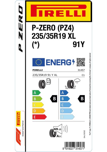 235/35 R19 91Y Xl * P Zero Oto Yaz Lastigi (Üretim Yılı:2023)