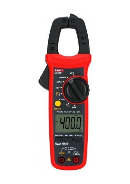 Unı-T UT203 Dijital Pensampermetre – 400A Ac/dc Akım, True Rms, Ncv ve Frekans Ölçümü