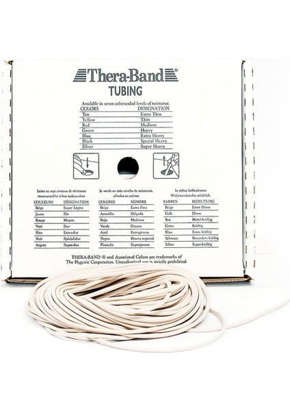 Theraband Tubing Direnç Lastiği 1,5 Metre Bej Ekstra Hafif