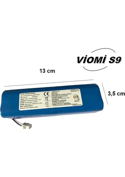 Viomi D800 Uyumlu Robot Süpürge Batarya 14.8V 5200 Mah Li-Ion Pil Batarya