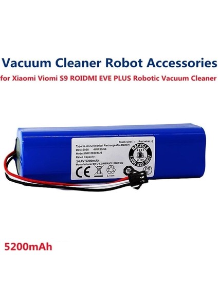 Viomi D800 Uyumlu Robot Süpürge Batarya 14.8V 5200 Mah Li-Ion Pil Batarya
