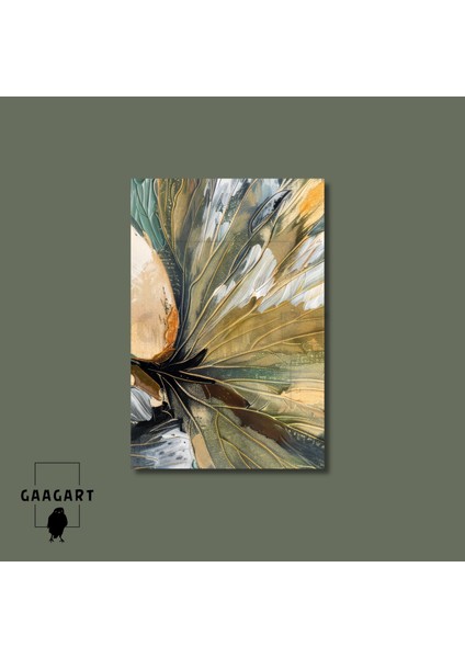 3'lü Kanvas Salon Tablosu Seti Bohem Soyut Yeşil Yapraklar fiyatları