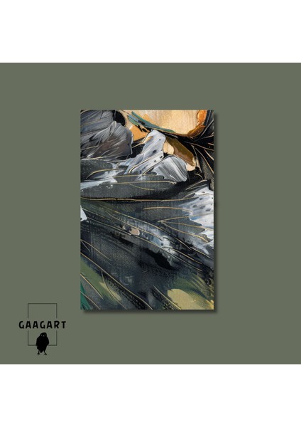 3'lü Kanvas Salon Tablosu Seti Bohem Soyut Yeşil Yapraklar modelleri