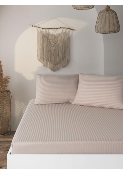 Silindir Pvc Çantalı %100 Pamuk Saten Lastikli Çarşaf Seti