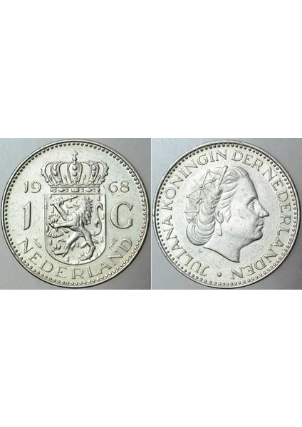 Hollanda 1 Gulden 1968. Kraliçe Julıana.
