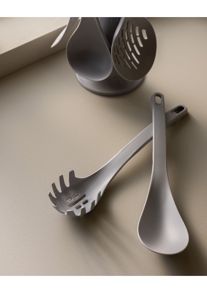 Alsace 5'li Standlı Servis Seti - Soft Gri