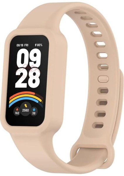 Xiaomi Smart Band 9 Active & Redmi Smart Band 3 Kasalı Silikon Kordon Mi 9 Active Mi Band 3